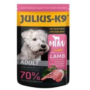 Hrana umeda caini, Julius K9, plic 125 gr, toate taliile, adult, aroma miel