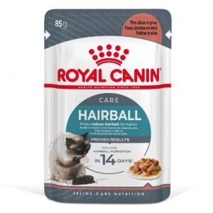 Hrana umeda pentru pisici, Royal Canin Hairball Care, adult, mix carne, in sos, 85 g