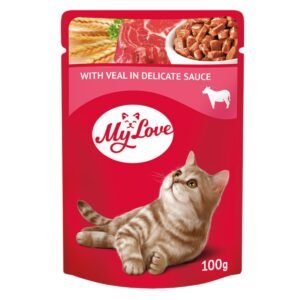 Hrana umeda pentru pisici, My Love, adult, carne de vita, 100g