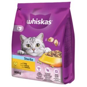 Hrana uscata pentru pisici, Whiskas Sterile, adult, carne de pui, 800 g