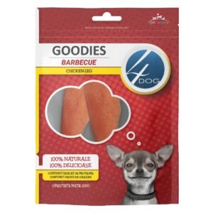 Recompensa caini / hrana complementara, 4 Dog Goodies Barbecue, punga 100 g, toate taliile, toate varstele, carne de pui