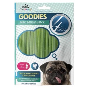 Recompensa caini / hrana complementara, 4 Dog Goodies Dental Stick, punga 80 g, toate taliile, toate varstele, menta