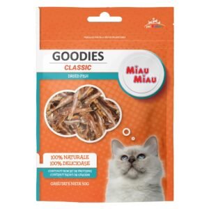 Recompensa pisici / hrana complementara, Miau Miau Goodies, adult si junior, peste, 50 g