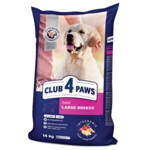 Hrana uscata caini, Club 4 Paws Premium, sac 14 kg, talie mare, adult, carne de pui