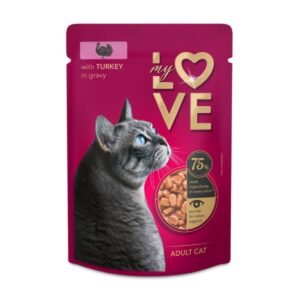 Hrana umeda pentru pisici, My Love, adult, curcan, 85 g