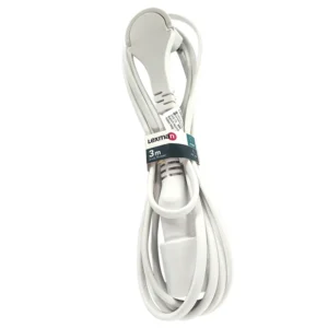 Prelungitor cu fir Lexman, IP20, 1 priza, 2 x 0.75 mmp, 3 m, alb