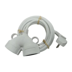 Prelungitor cu fir Lexman, 2 prize, 3 x 1.5 mmp, 5 m, alb