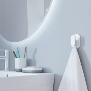 Cuier baie, pentru prosop, Sensea Easy, 1 agatatoare, din plastic, fixare cu lipire, alb