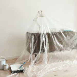 Folie protectie Dexter pentru zugravit, din polietilena, 5 x 4 m, 12 microni