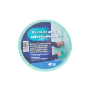 Banda armare Rigips Hydro, autoadeziva, fibra de sticla, 50 mm x 90 m